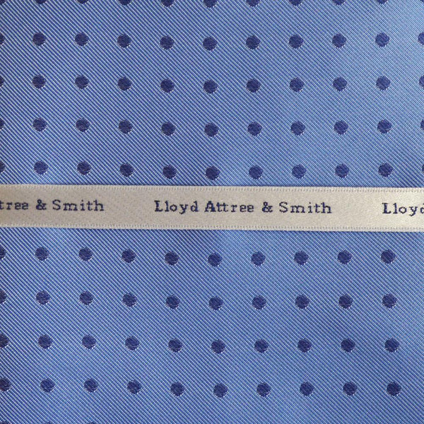 Lloyd Atree & Smith Woven Polka Dot Tie 7.5cm - Blue
