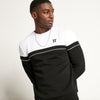 11 Degrees Piped Cut & Sew Sweatshirt Black/ White