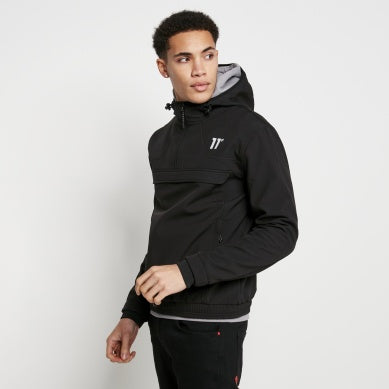 11 Degrees Soft Shell Over The Head Jacket - Black [Size XS]