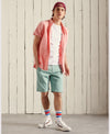 Superdry SS Classic University Oxford - Ticking Stripe Red [SIZE L]