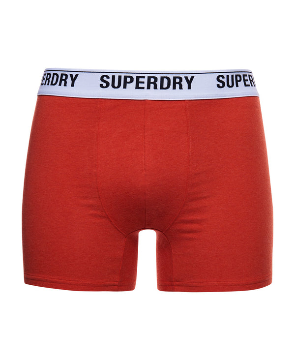 Superdry 2 Pack Boxers - Mid Red / Orange
