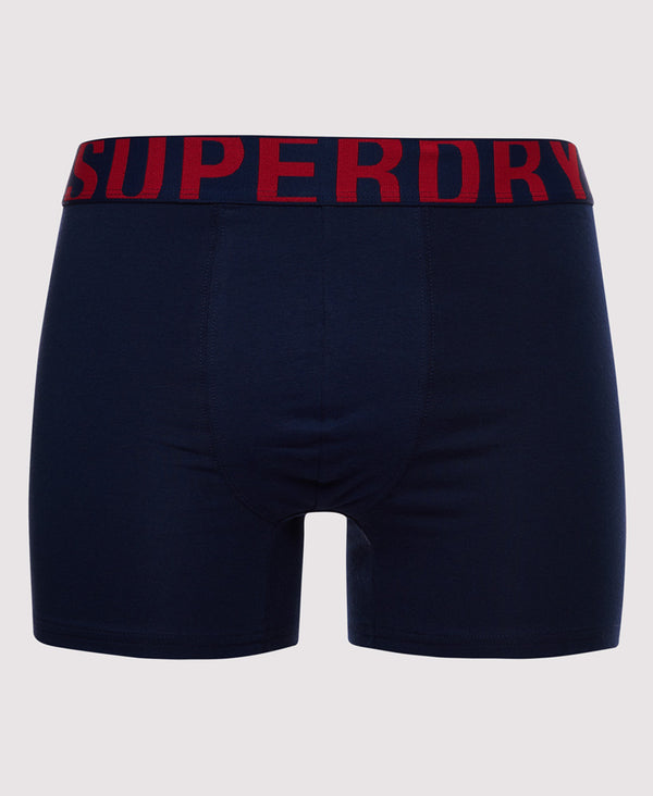 Superdry Boxer Multi Double Pack - Richest Navy / Risk Red