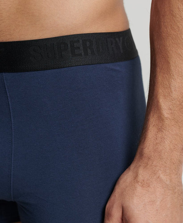 Superdry Boxer Multi Double Pack - Bright Blue / Navy Marl