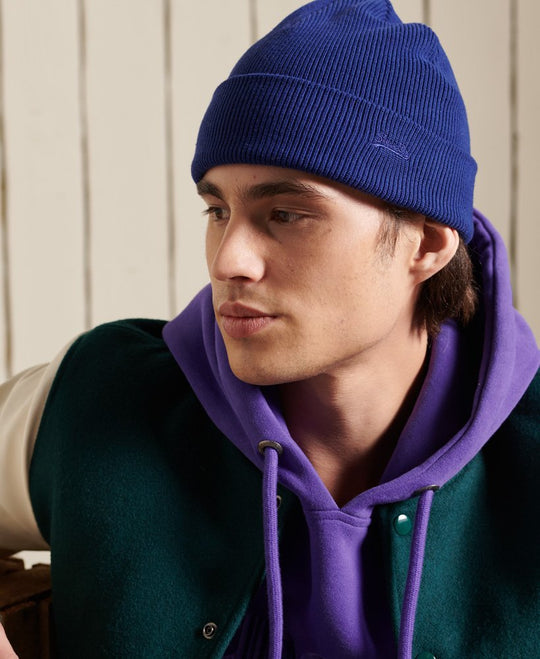 Superdry Vintage Logo Beanie - Bright Blue Marl
