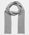 Superdry Knitted Logo Scarf - Light Grey Grit