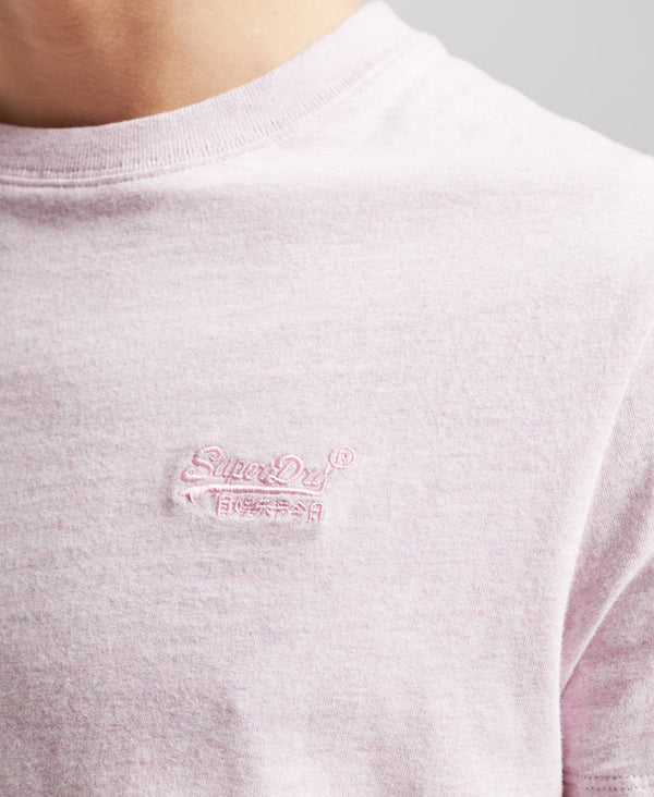 Superdry Vintage Logo Emb Tee - Pale Pink Marl