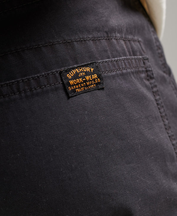 Superdry Organic Cotton Vintage Carpenter Shorts - Black