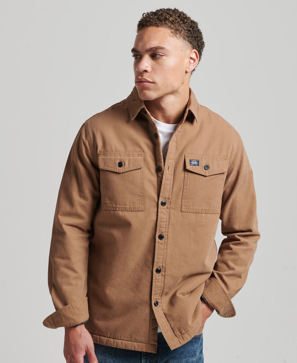 Superdry Vintage Borg Lined Miller Overshirt - Tabacco