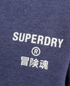 Superdry Vintage Corp Logo Marl Crew - Charred Teal Grit