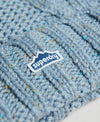 Superdry Vintage Cable Beanie - Soft Blue Tweed