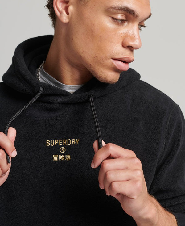 Superdry Code SL Fleece Hood - Black