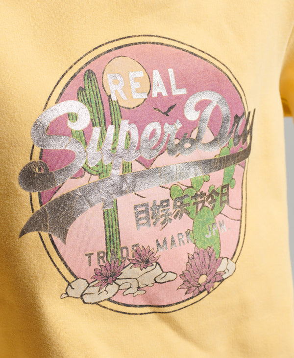 Superdry Vintage Logo Narrative Crew Sweatshirt - Golden Haze Marl