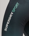 Superdry Training Essential Leggings -Black/Hot Mint Ombre