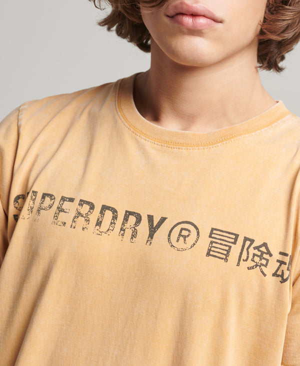 Superdry Vintage Corp Logo Tee - Dried Clay Brown