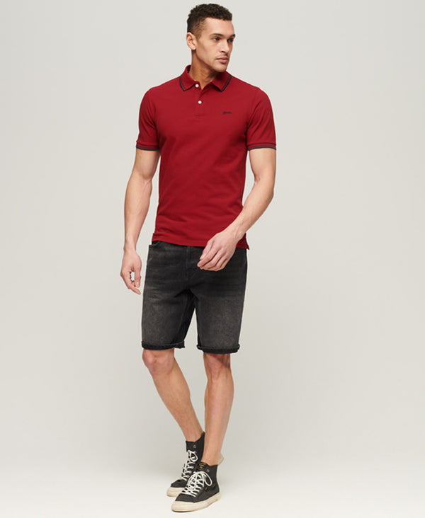 Superdry Vintage Tipped Polo - Red/Navy [Size XXL]
